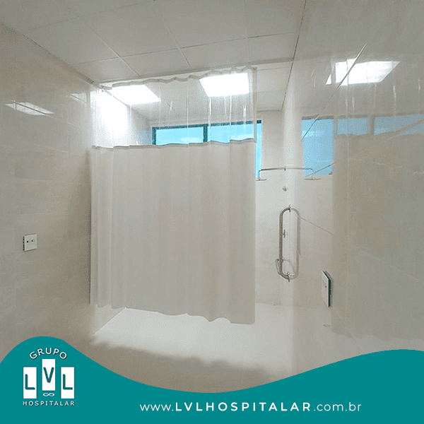 cortina para box de banheiro hospitalar